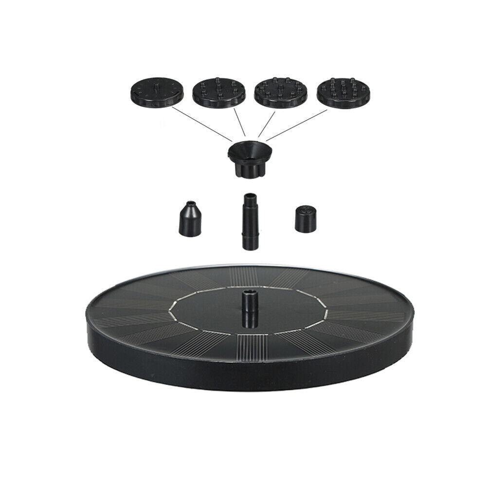 Outdoor Floating Solar Powered Waterfall Fountain Garden Water Pump Kits