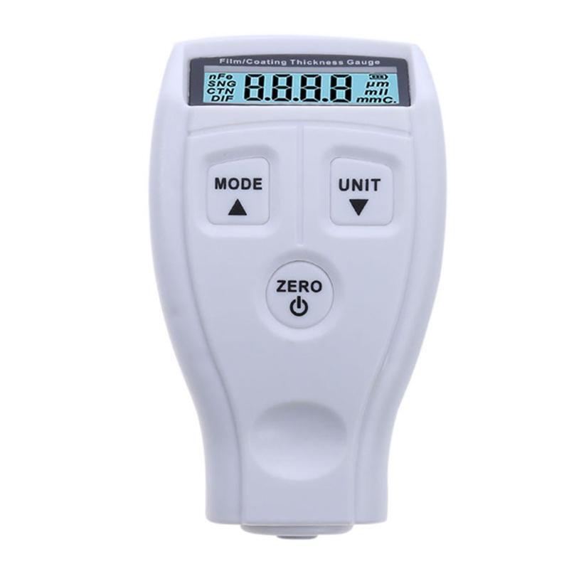 Paint Thickness Gauge Fast Measurement Auto Recognition White Measuring Tester