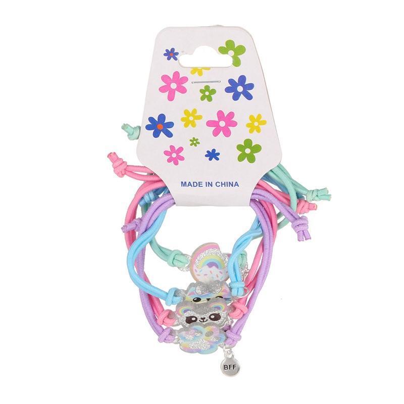 4Pcs Baby Cute Bracelet Adjustable Multicolor Woven Rope Chain Head Rope Jewelry