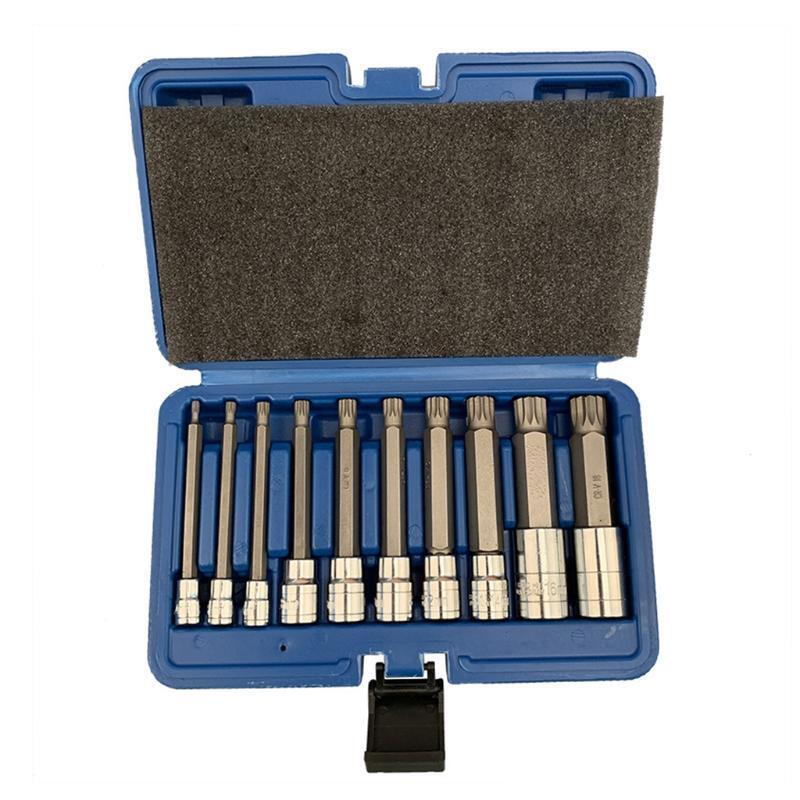 Pressure Batch Sleeve Group Sets Torx Star Bit Socket Set 1/2 3/8 1/4 Save Effor