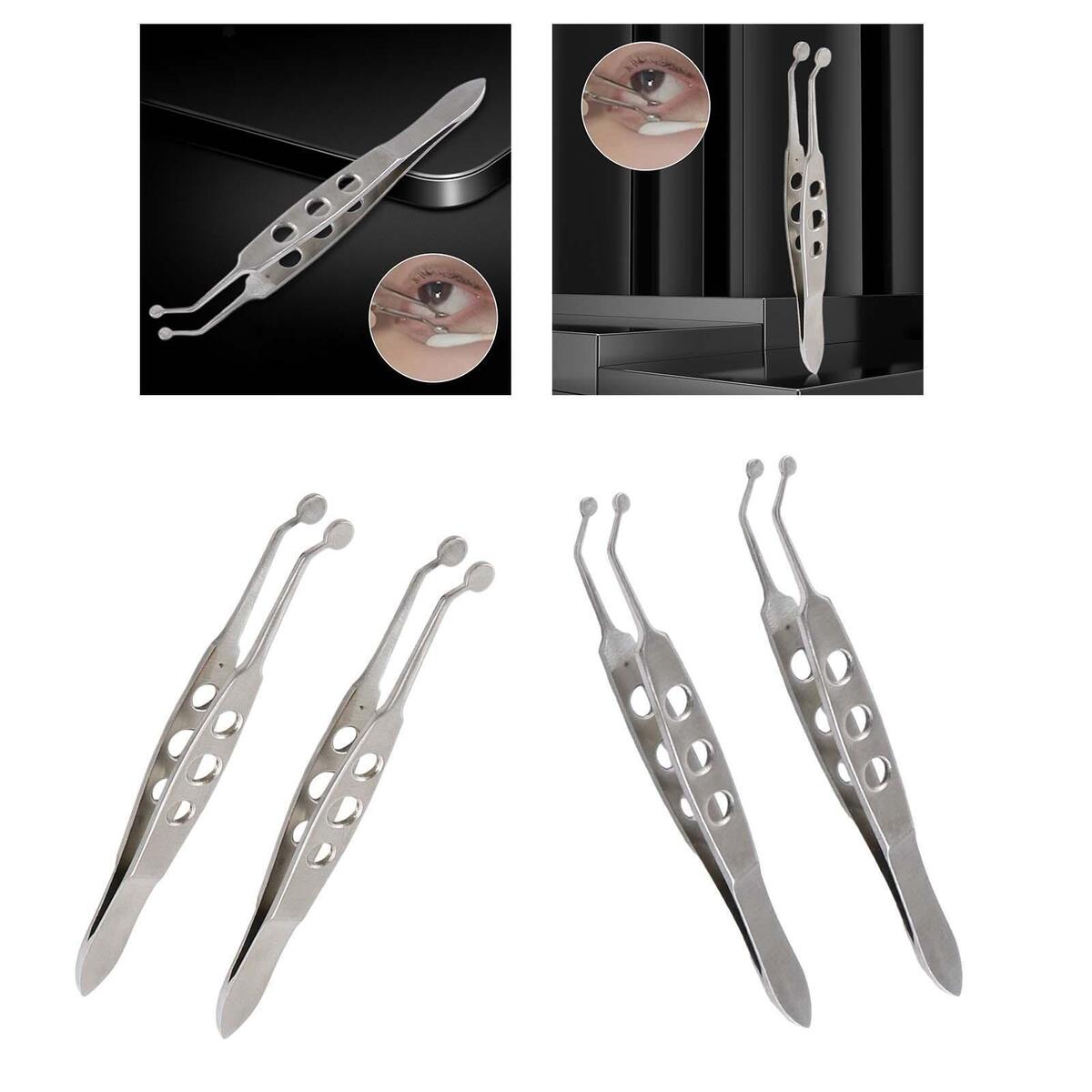 Stainless Steel Meibomian Gland Forceps Tweezer Clip Eye Tool Meibomian Flap