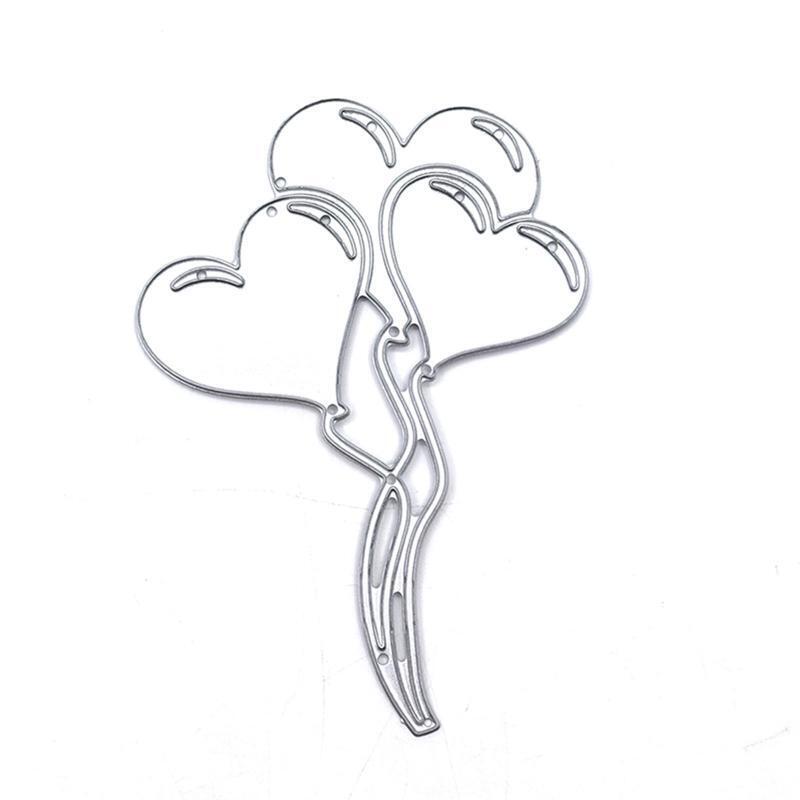Heart Balloons Metal Cutting Dies Scrapbooking Stencil Die Cuts Card Embossing