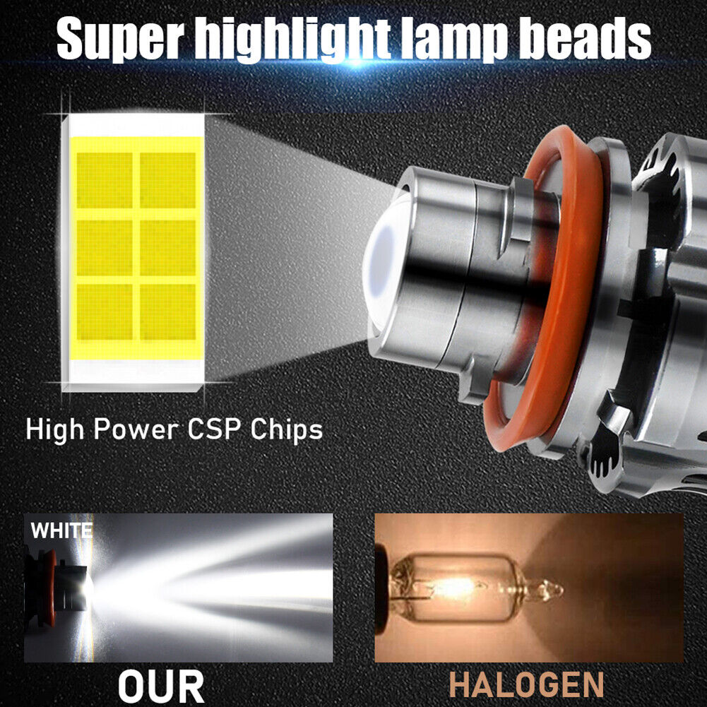 2pcs H11 30W Car Fog LED Light with Lens Auto Vehicle Lamp Foggy Rainy Bulb