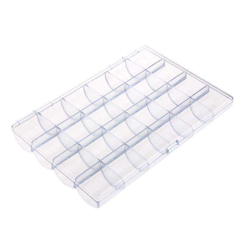 Jewelry Organizer Box for Earring Storage Clear Plastic Container 24 Compartment