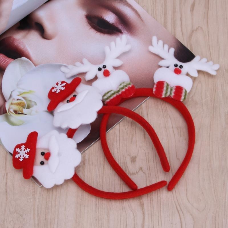 Hot Christmas Santa Xmas Party Decor Headband With Flashing Light Head Hoop