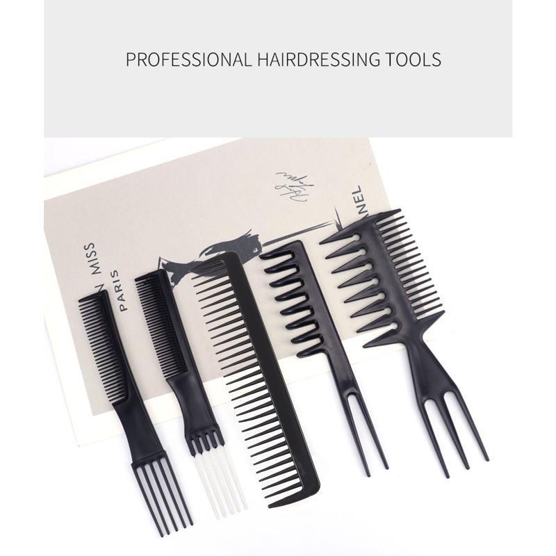 10pcs Hair Cutting Comb Barber Hair Styling Combs Wide Fine Teeth Anti Static