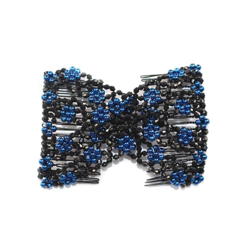 Magic Hair Comb Double Stretch Fashion Elastic Women Clips DIY Hairstyle Beaded