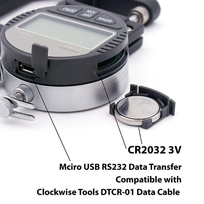 Metal Thickness Gauge Digital Thickness Gauge 0-0.4 inch/10mm 0.00005" Meter