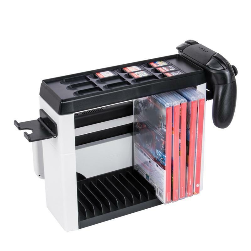 Multi-function Storage Bracket Game Disc Organizer Rack 27-slots for Switch OLED