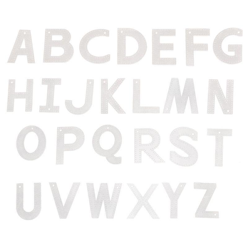 26Pc Leather English Letter Keychain Pendant Sewing Pattern Acrylic Template Kit