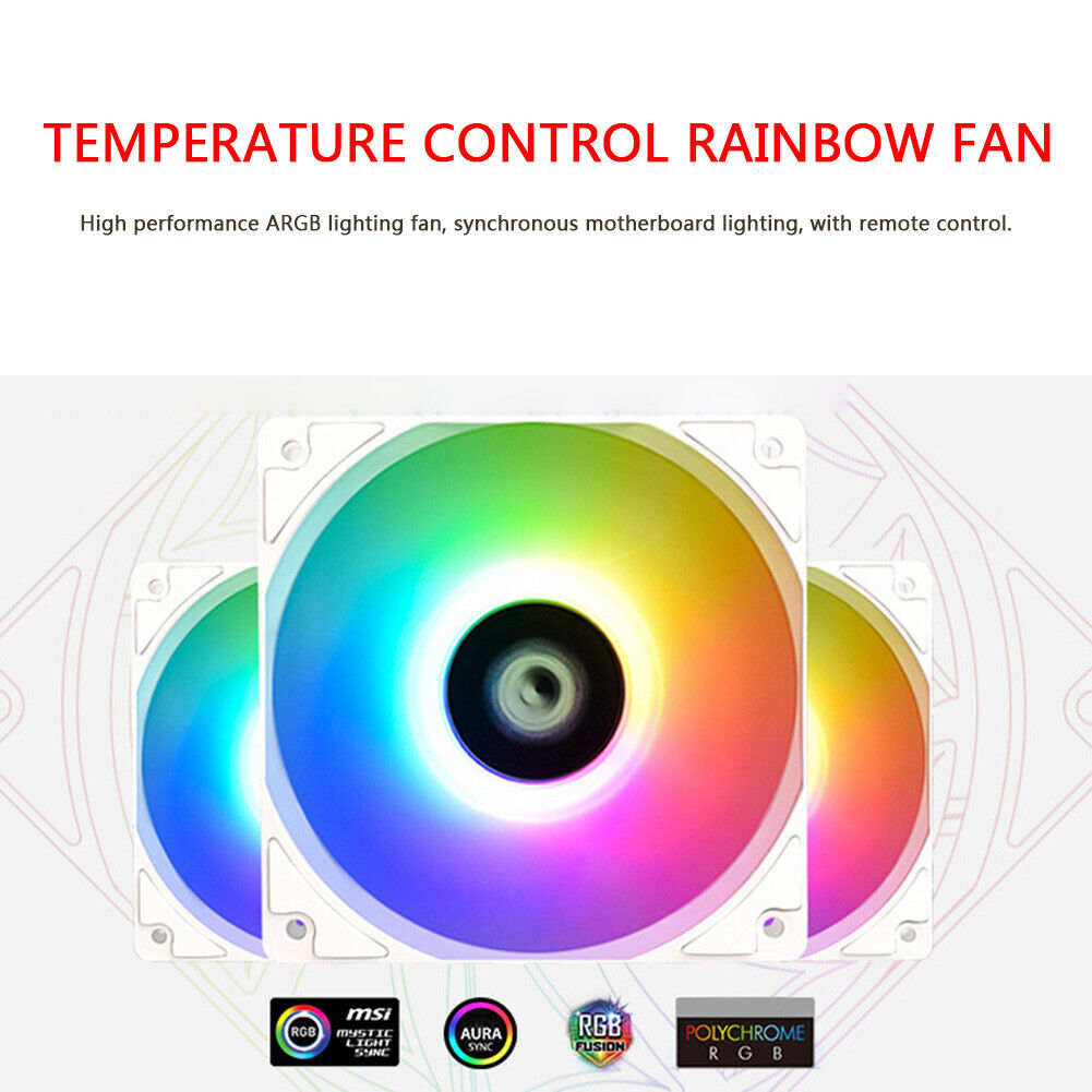 ID-COOLING XF-12025 12cm 3 Pin ARGB CPU Fan DC 12V Colorful Cooler Radiator