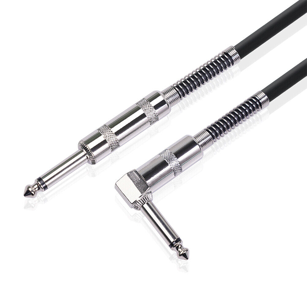 6.5mm Jack Guitar Cable Straight Male to Right Angle Male Audio Wire (10m)
