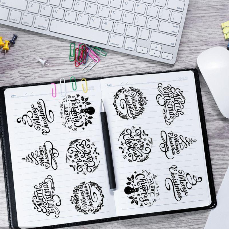 Merry Christmas Silicone Clear Stamp DIY Paper Arts Crafts Journaling Supplies