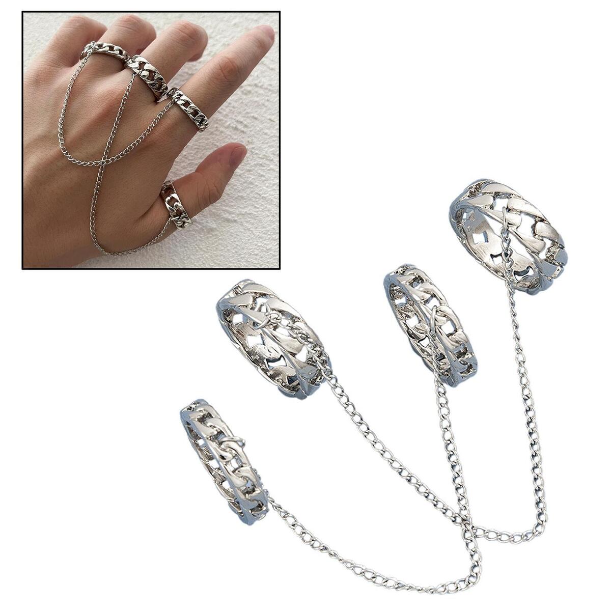 2 Pieces Ring Set Punk Ring  for  Men Ring Jewelry Girlfriend