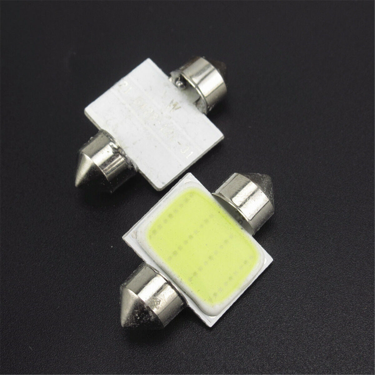 2pcs White 31mm COB8 LED Bulbs For Festoon Car Interior Dome Map Lights 12V