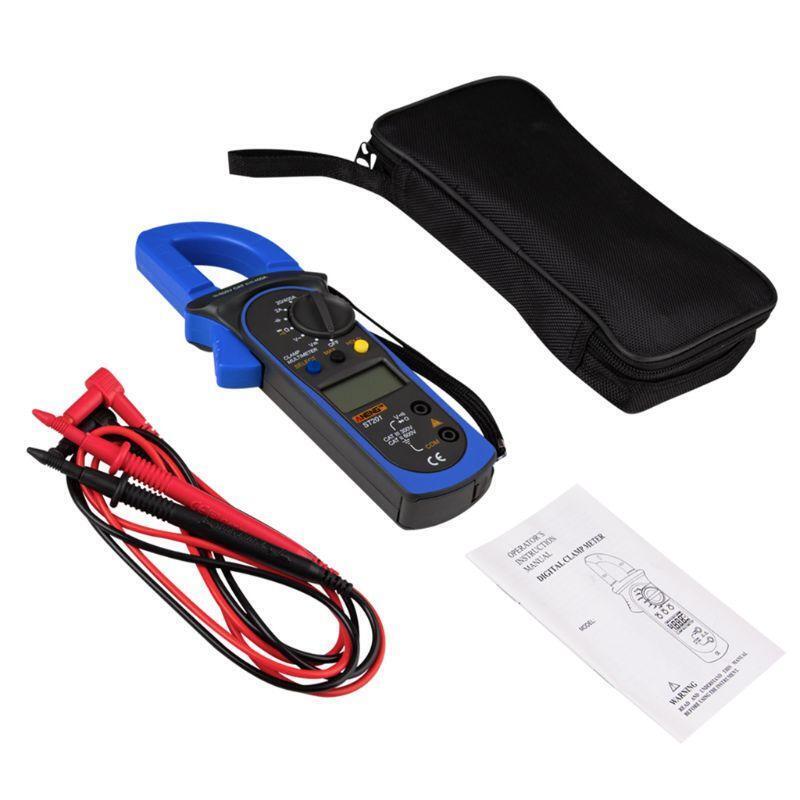 Digital Clamp Multimeter ST-201 True RMS LCD Multifuction Ohm DC AC Voltmeter AC
