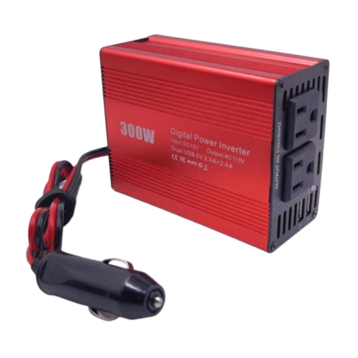 12V To 110V Converter Power Inverter Dual USB Output for Consoles TV Laptop