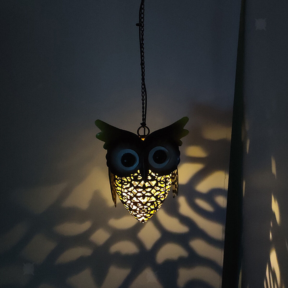Owl Solar Hanging Garden Outdoor Lights Patio Yard Lawn Lighting Decor