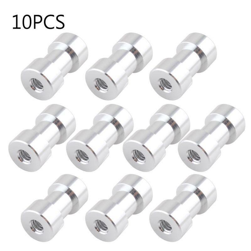 10PCS 1/4" to 3/8" F-F Converter Threaded Screw Adapter for Tripod Light Stand