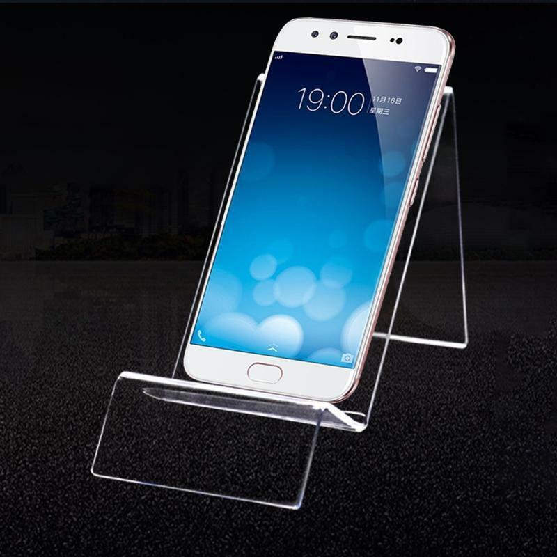 Oblique Z Acrylic Mobile Phone Stand for Pad Tablet Smartphone Cradle