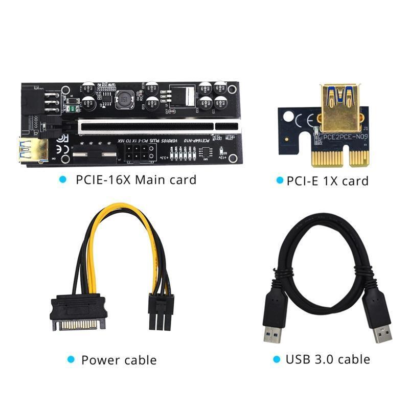 VER010S Plus PCI Express 1X to 16X Extension Adapter USB3.0 PCI-E Riser Card
