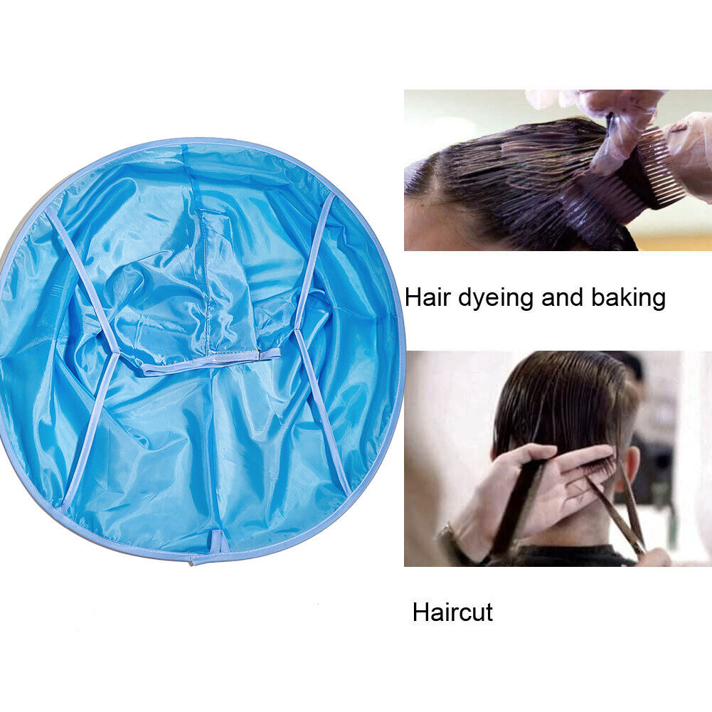 Waterproof Hair Cutting Cape Adjustable Folding Haircut Cloak for Home