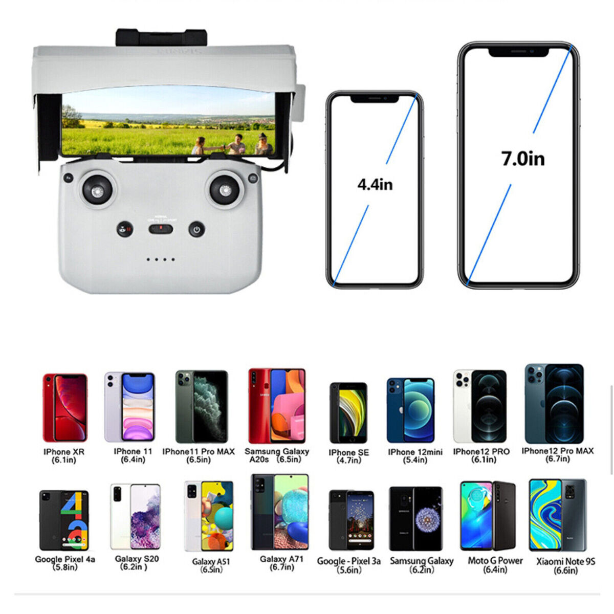 Phone Sun Hood Drone Visor Sunshade Accessories for DJI MAVIC Air 2/Mini 2 Drone