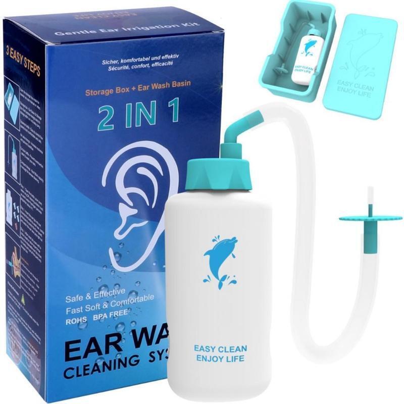Ear Cleaner Kit w/ Squeeze Bottle Effective Clean Ear Blockage for Home Clinic