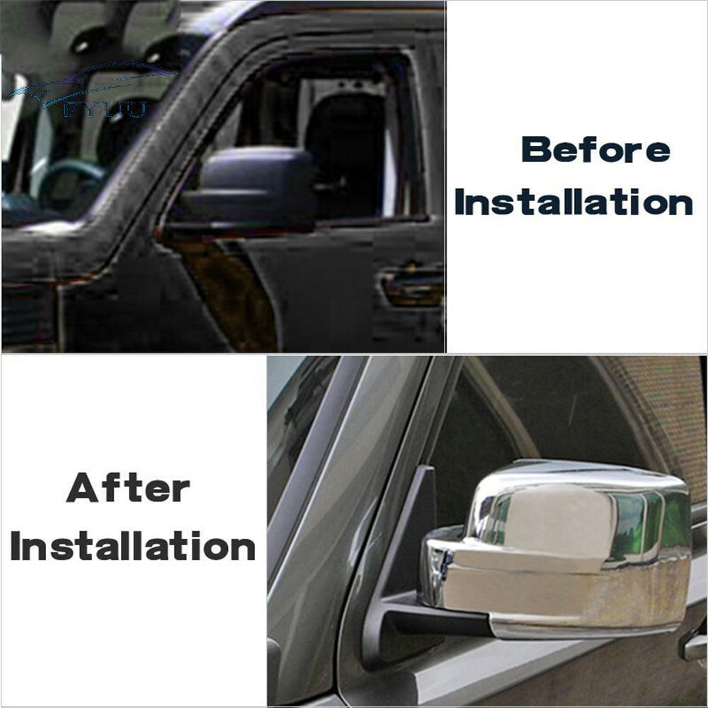2 Pcs Chrome Rearview Mirrors Cover For Dodge Nitro 2007-11 Jeep Liberty 2008-12