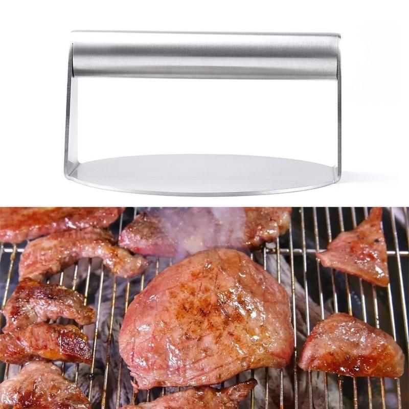 Round Burger Smasher Stainless Steel BBQ Grill Press Burger Smasher Durable Gift