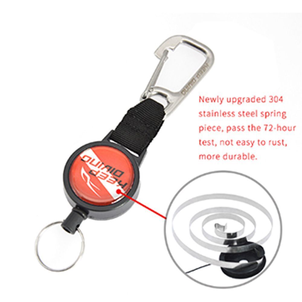 Diving Spring Rope Quick-release Buckle Dive Safety Tool Diving Wire Lanyard