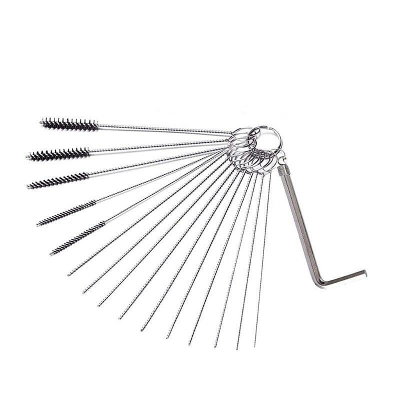 Carburetor Jet Cleaning Tool Kit 13 Wires Jet Cleaning Needles Wire Brush Carb D