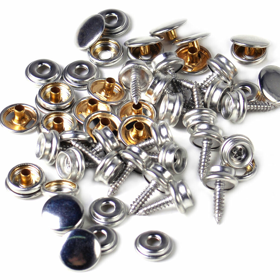 25 Canvas Snap Stud Cap Boat Marine Cover Fastener Screw Stainless Steel Li