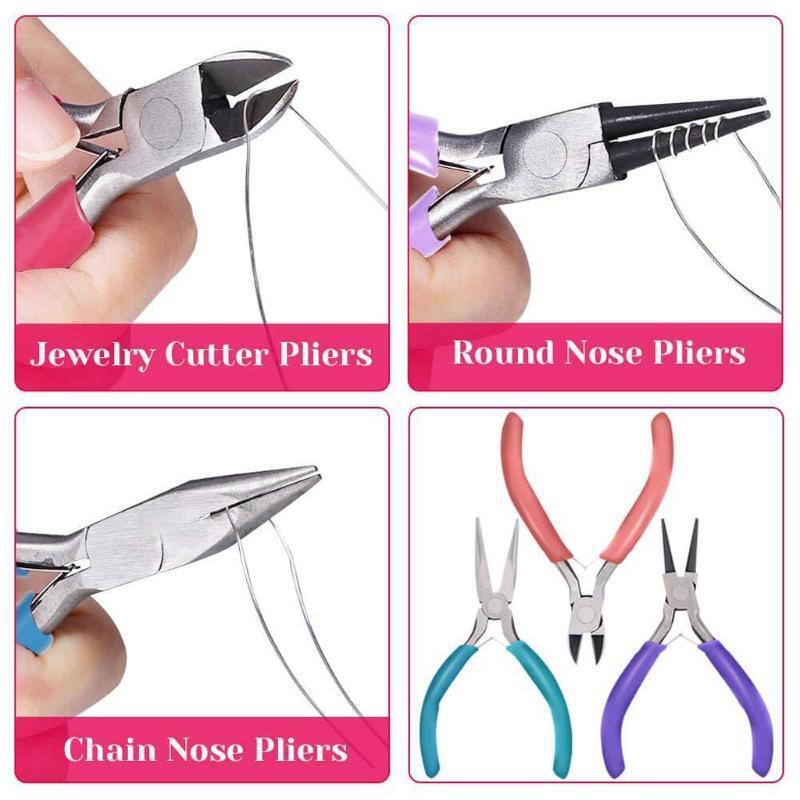 7 Pack Needle Nose Pliers Beading Jewelry Wires Jewelry Making Supplies Tool Kit