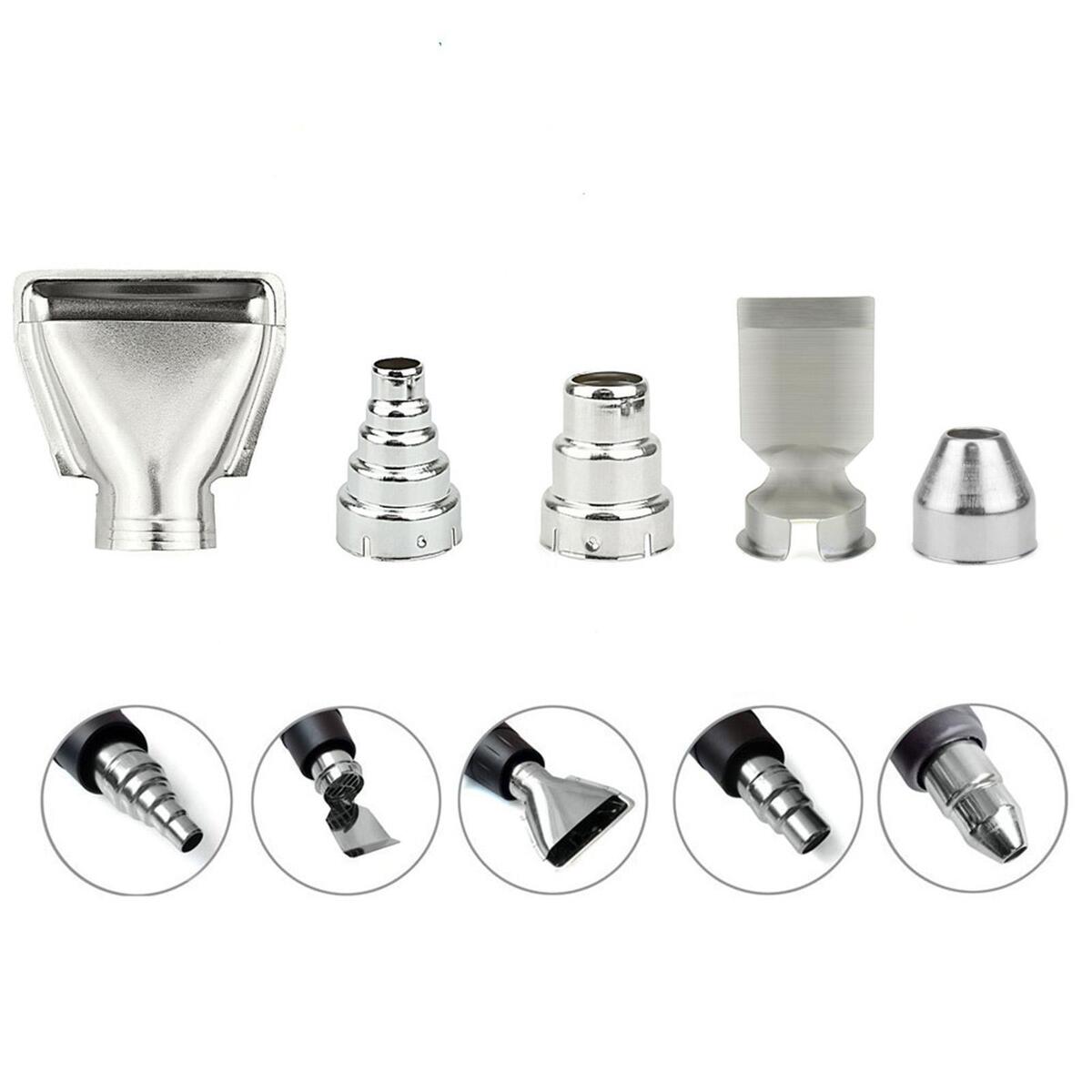 5 Pieces Heat   Nozzles Kit Stainless Steel for Hot Air Soldering Station