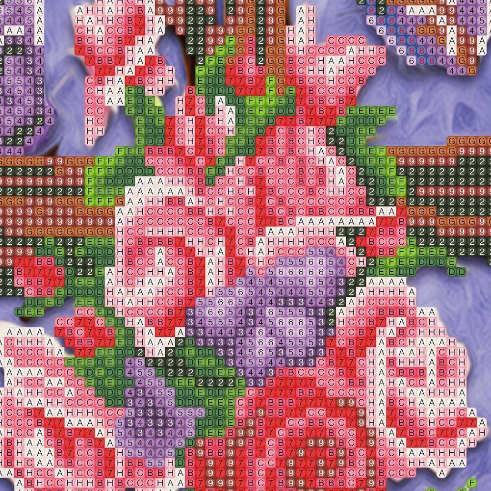 5D DIY Diamond Cross Rose Painting Home Embroidery Cross Stitch Wall Decor