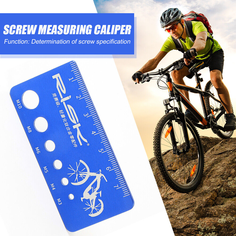 RISK Aluminum Alloy Bicycle Screws Measuring Calipers Ruler Bike Repair Kit