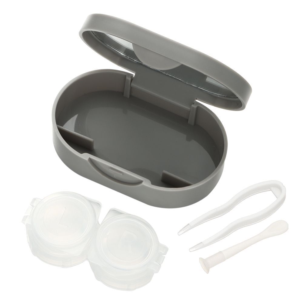 Lovely Travel Mini Square Contact Lens Case Contact Lenses Box with Mirror