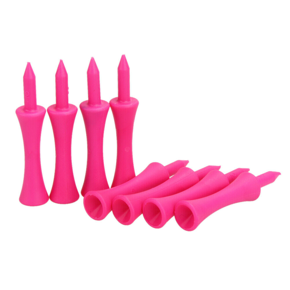 100 Pink Plastic Castle Step Grad Golf Tees up Height 39mm