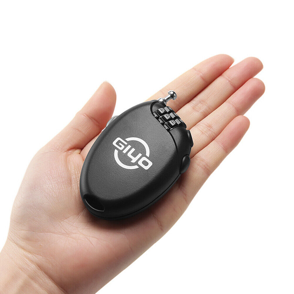 3 Digit Combination Lock with 2 Feet Retractable Steel Wire Bike Cable Lock