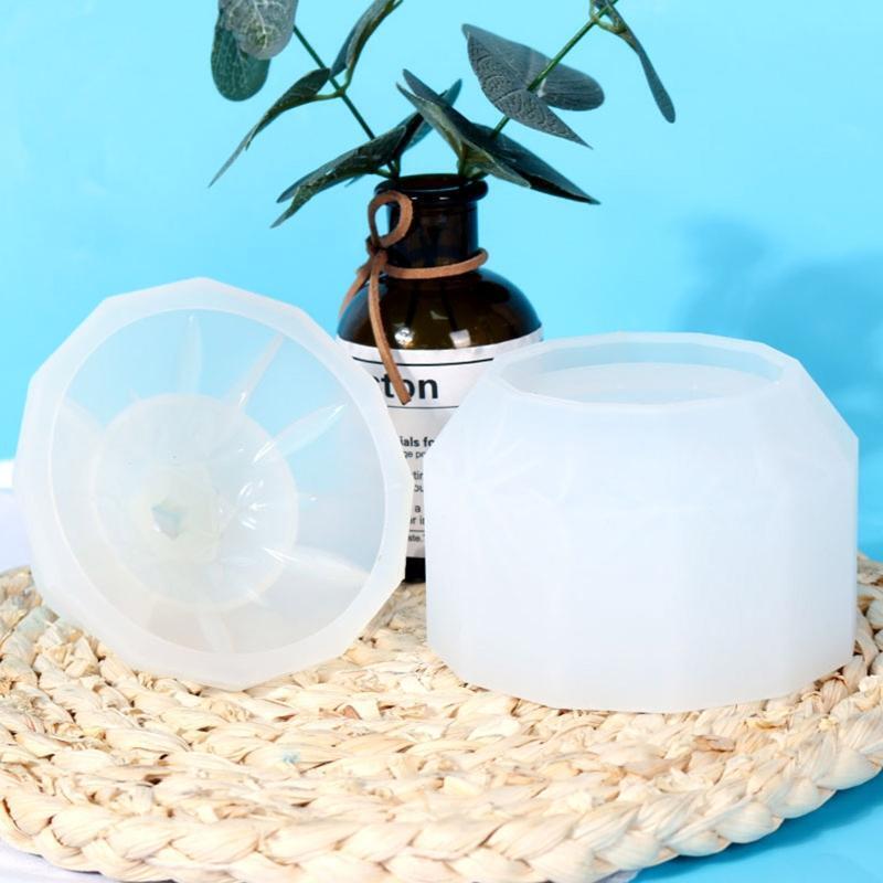 Storage Box with Lid UV Crystal Epoxy Mold Handmade Jewelry Case Silicone Mould