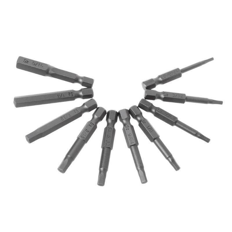 10pcs Magnetic Hexagon Screwdriver Bit S2 Steel 1/4 Inch Hex Shank Screw Drivers