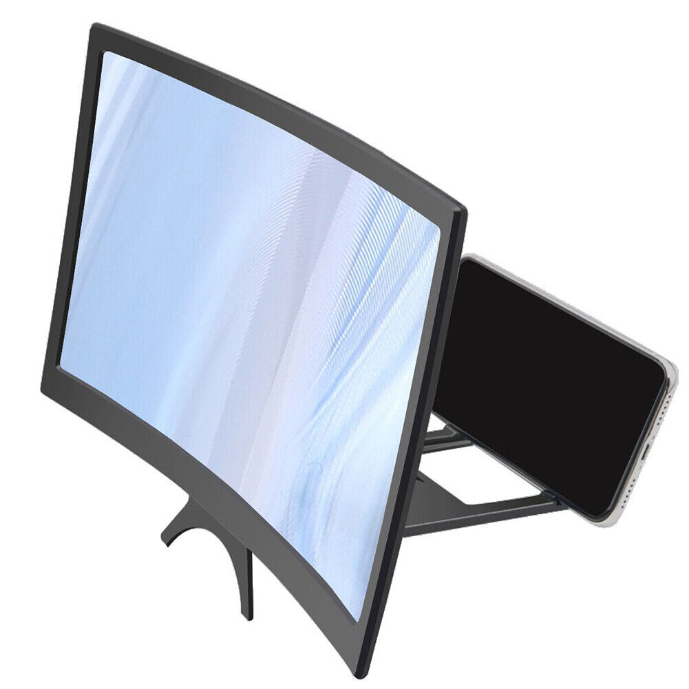 L6 12 inch Curved Phone Screen Magnifier HD Amplifier with Phone Stand