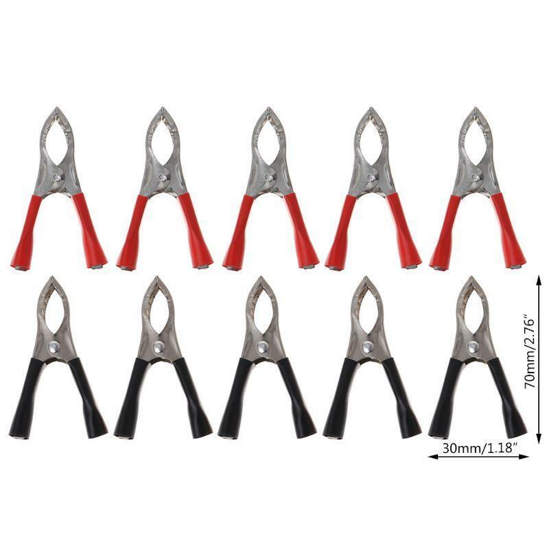10pcs 30A Alligator Clips Battery Test Lead Clamp Crocodile Clip 70mm