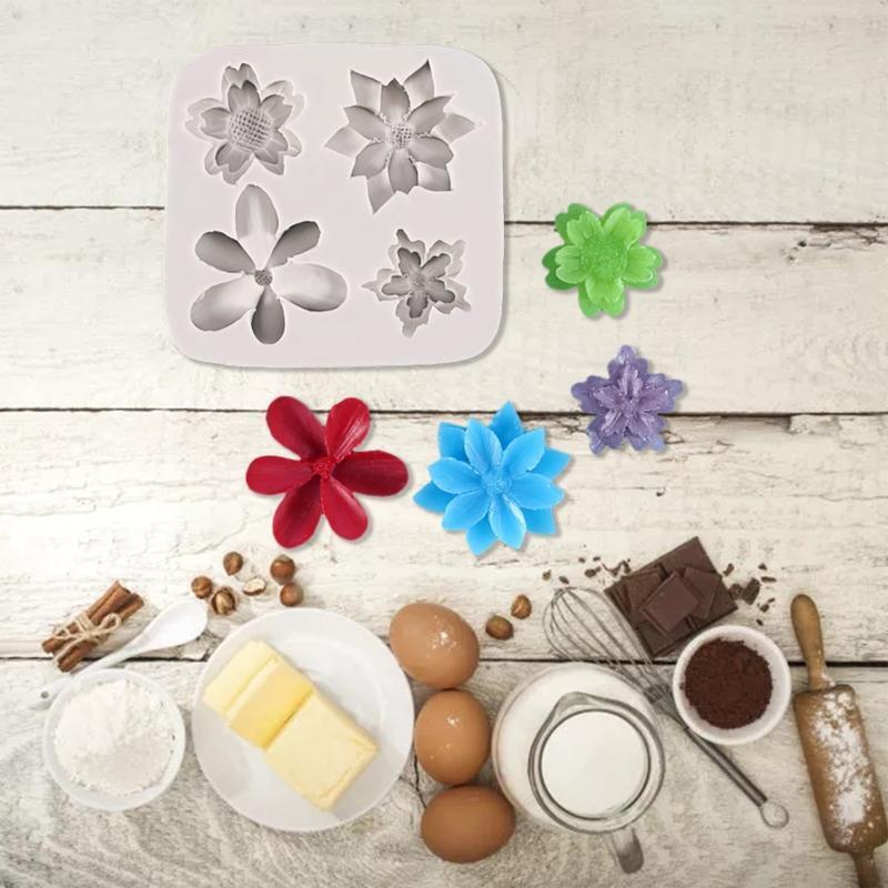 Baking Fondant Mold Baking Accessories Daisy Cherry Blossom Shape for DIY Baking