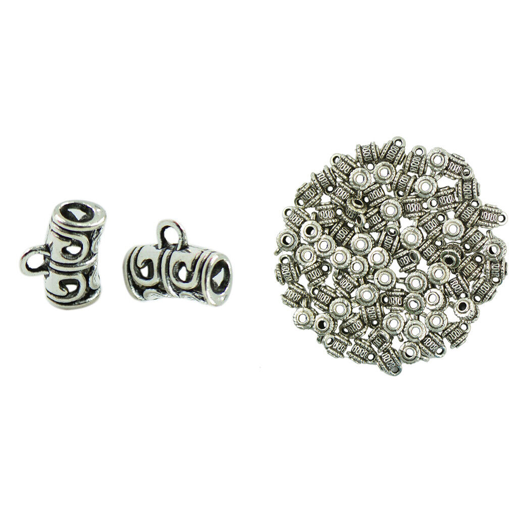 100 * Hanger Dangle Charm Pendants Spacer  with Loop Tibetan