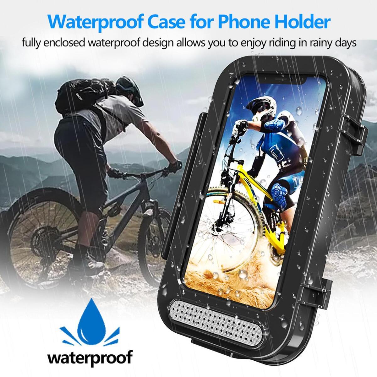 Shiwaki Waterproof Bicycle Motorcycle Handlebar Smart Phone Holder Case