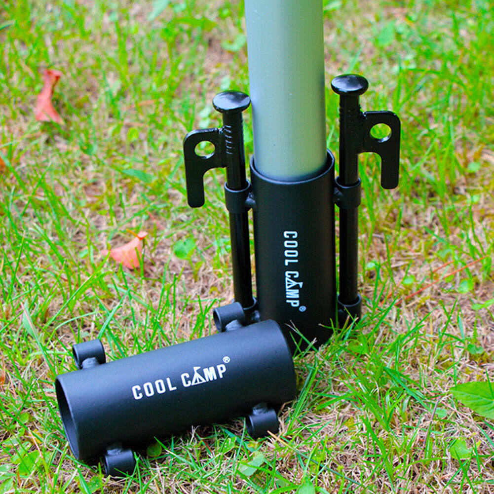 Iron Tent Awning Rod Holder Outdoor Camping Canopy Pole Holder Fixed Tube