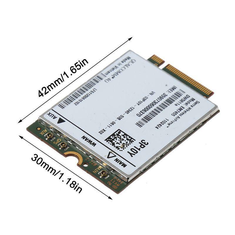 Wireless EM7455 Replacement DW5811e 3P10Y Qualcomm 4G LTE WWAN NGFF Module Card