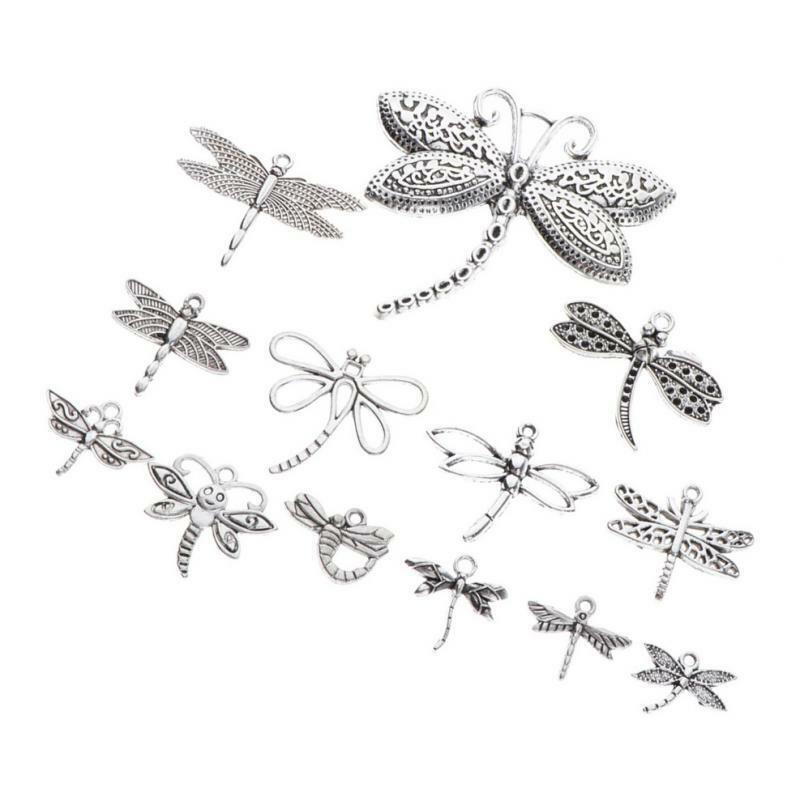 13x   Dragonfly Charms Pendants Jewelry Findings DIY Gifts Crafts